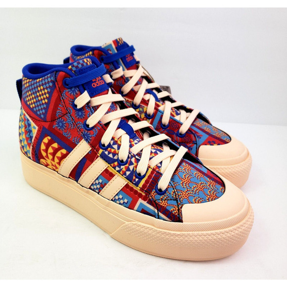 Adidas Farm Rio x Bravada 2.0 Mid Platform Womens Size 6.5 Patchwork Skate Shoes - Picture 1 of 11